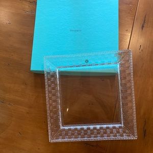 Tiffany and Co. Square shaped crystal serving tray